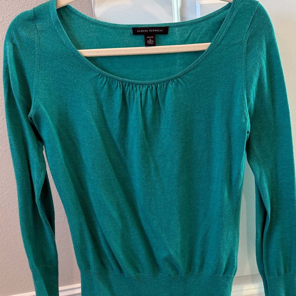 Banana Republic Turquoise Knit Top